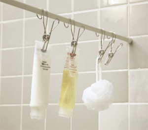 Clever DIY Shower storage