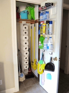 DIY Broom cupboard storage hanging