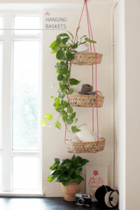 DIY Hanging basket storage